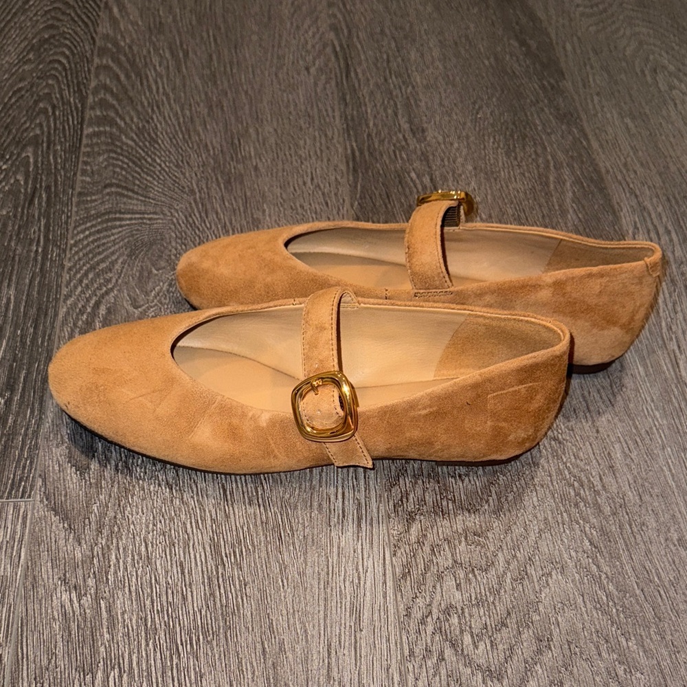 Madewell The Remy Mary Jane Flat in Fried Acorn with Puffy Buckle